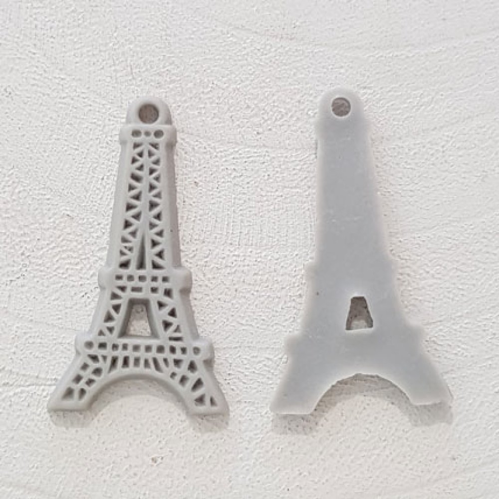Eiffeltoren hanger van grijze hars