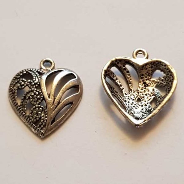 Breloques C&oelig;ur N&deg;58 Argent