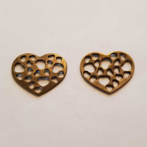 Breloques C&oelig;ur N&deg;64 Bronze