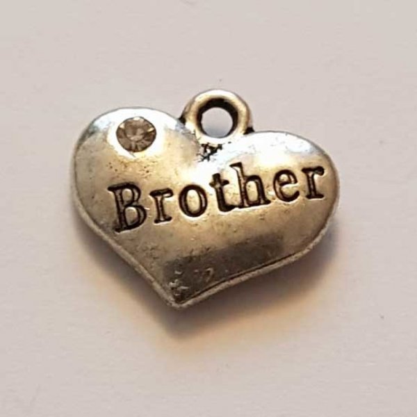 Breloques C&oelig;ur N&deg;77 Argent et Strass