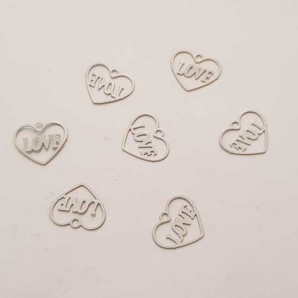 Breloques C&oelig;ur N&deg;87 C&oelig;ur Blanc Love
