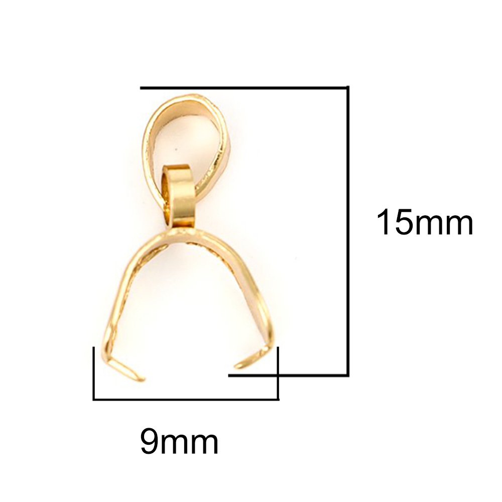 Roestvrij stalen sluiting 3 x 15 mm goud