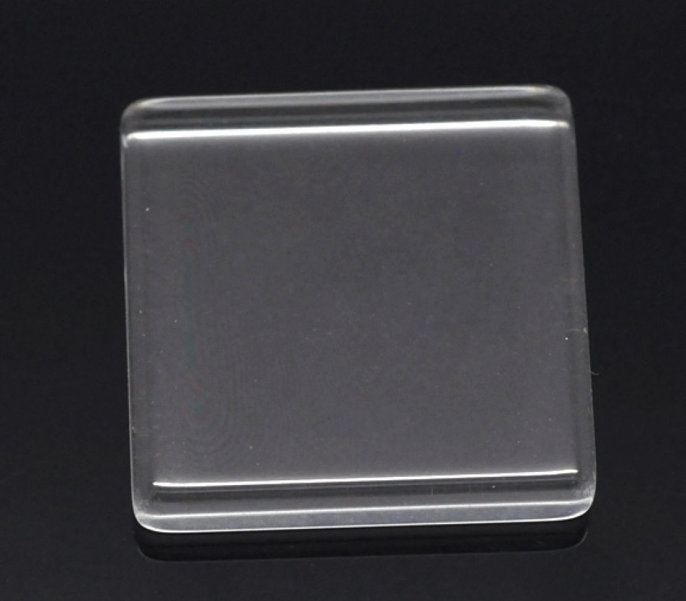 Cabochon vierkant 25 x 25 mm in transparant tegelglas N°29