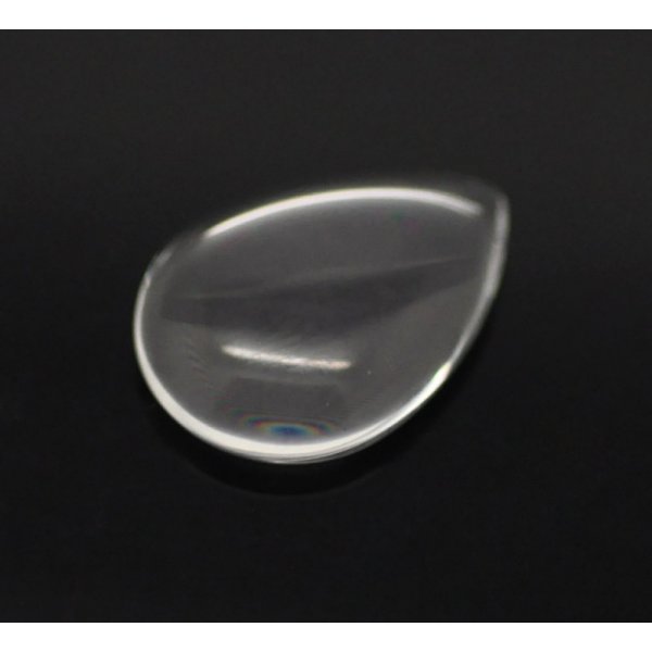 Cabochon Drop 13 x 18 mm in helder braamglas N&deg;24