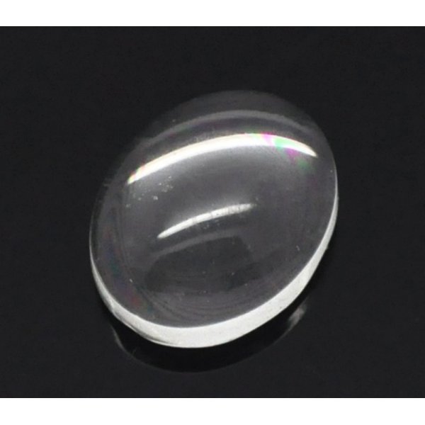 Cabochon Ovaal 08 x 10 mm in helder braamglas N&deg;15 per 2 stuks