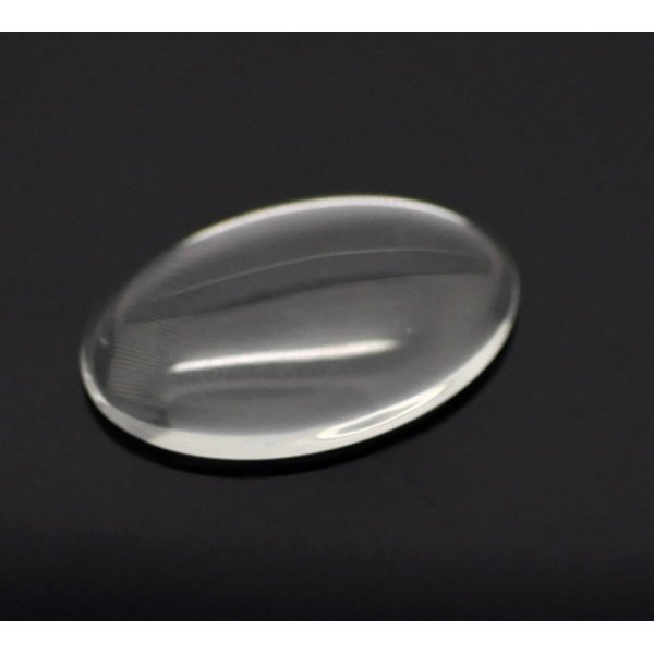 Ovale cabochon 25 x 35 mm in helder braamglas N&deg;20