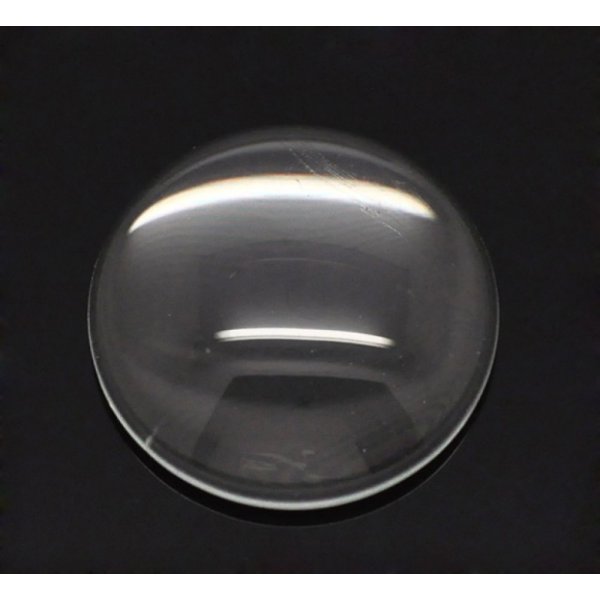 Cabochon Rond 14 mm in transparant braamglas N&deg;04