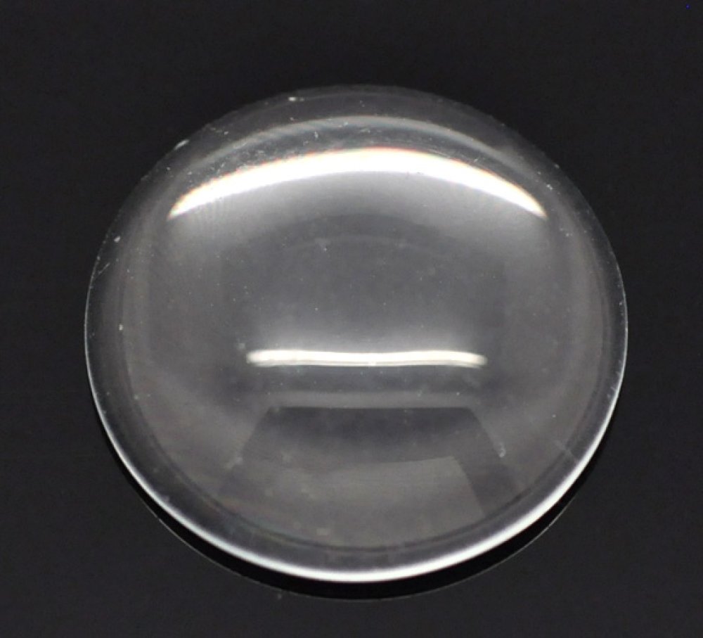Cabochon Rond 16 mm in transparant braamglas N°06