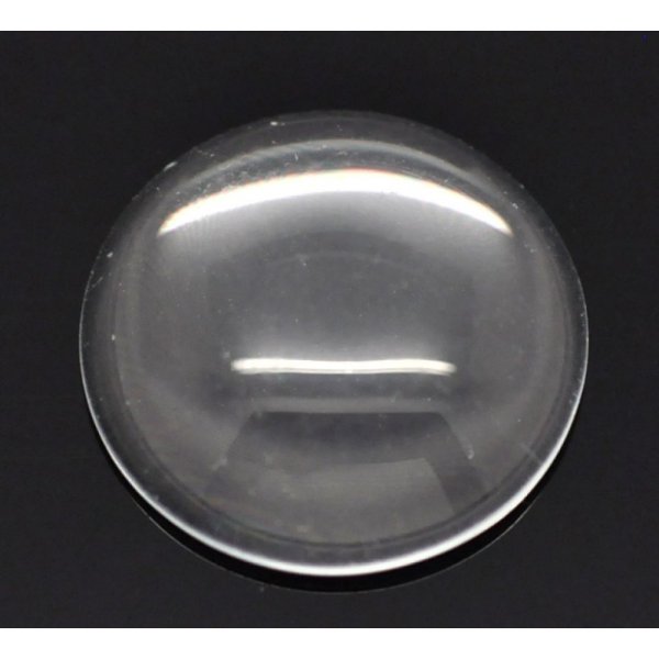 Cabochon Rond 16 mm in transparant braamglas N&deg;06