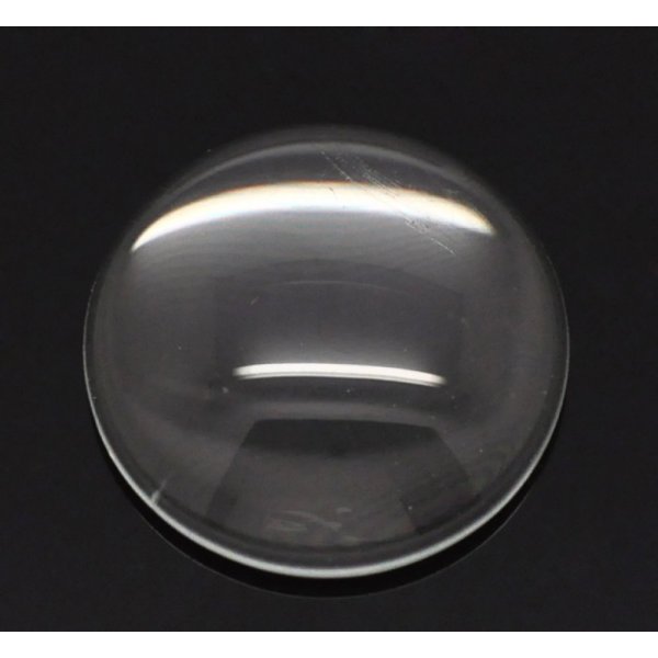 Cabochon Rond 18 mm in transparant braamglas N&deg;07