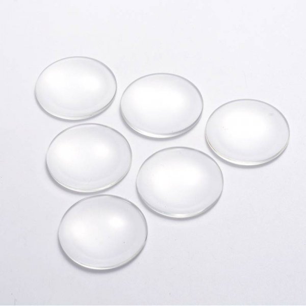 Cabochon Rond 40 mm helder glas R016-40