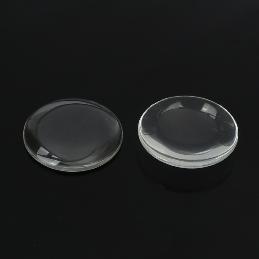 Cabochon Rond 58 mm in helder glas
