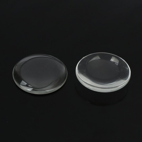 Cabochon Rond 58 mm in helder glas