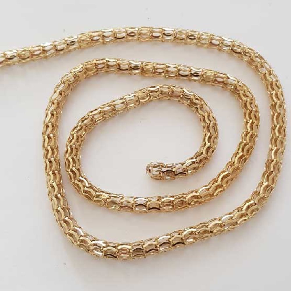Ketting Visnetbuis 6 mm Goud