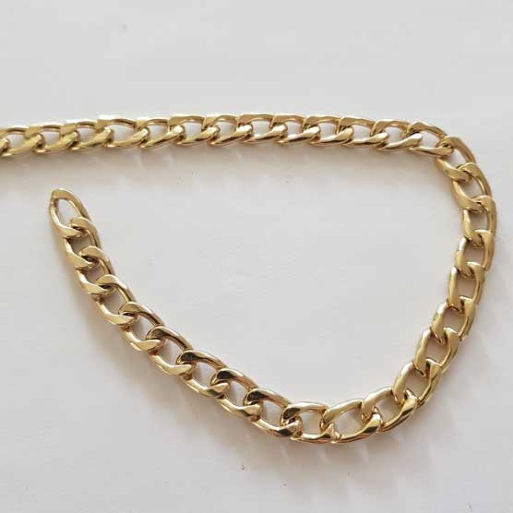 Platte gouden kettingarmband (topkwaliteit)