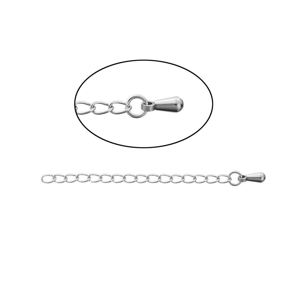 Roestvrij staal Kettingverlenging 6 cm N°01