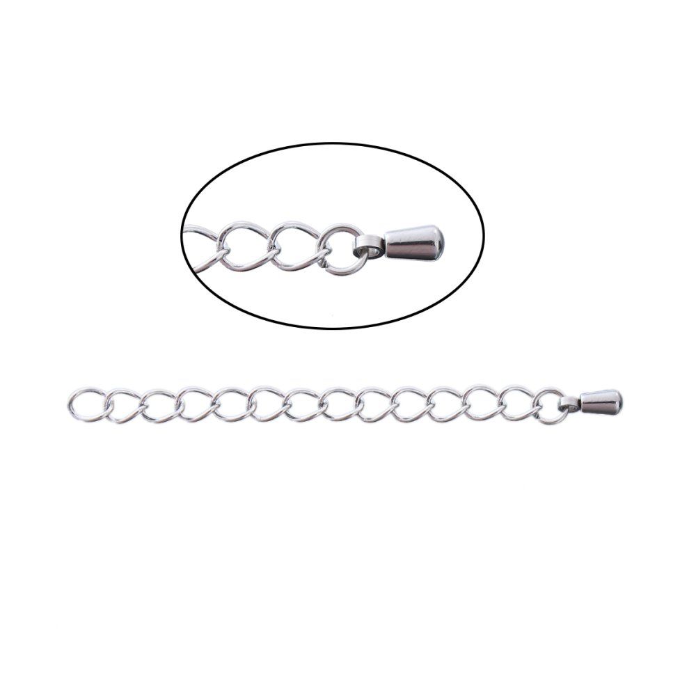 Roestvrij staal Kettingverlenging 6 cm N°02