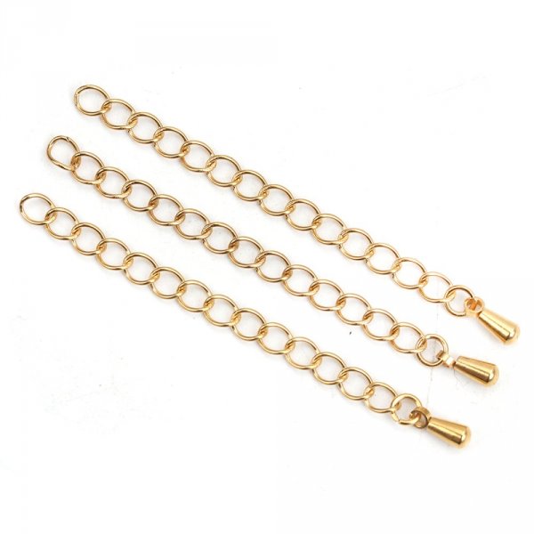 Roestvrij staal Kettingverlenging 6 cm N&deg;03 Goud