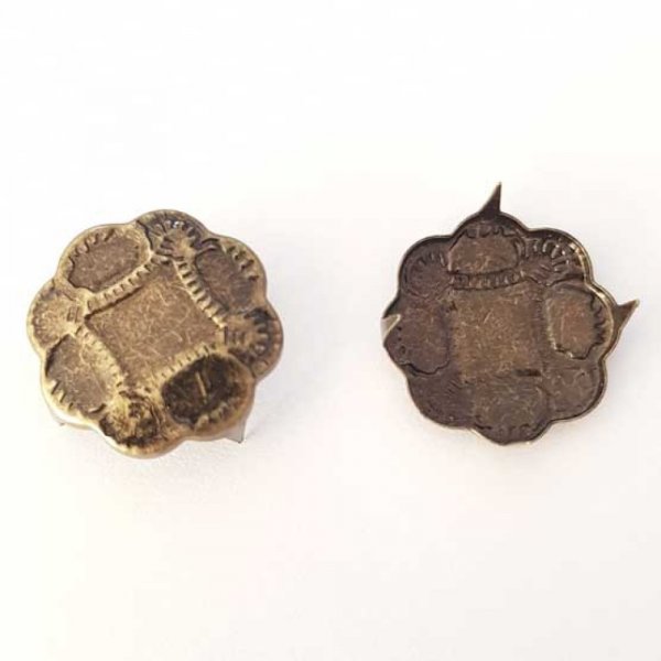 Clous rivet &agrave; griffes Rond 19 mm Bronze 10 pi&egrave;ces