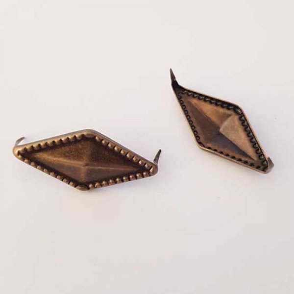 Clous rivet &agrave; griffes 26 x 11 mm Bronze 10 pi&egrave;ces