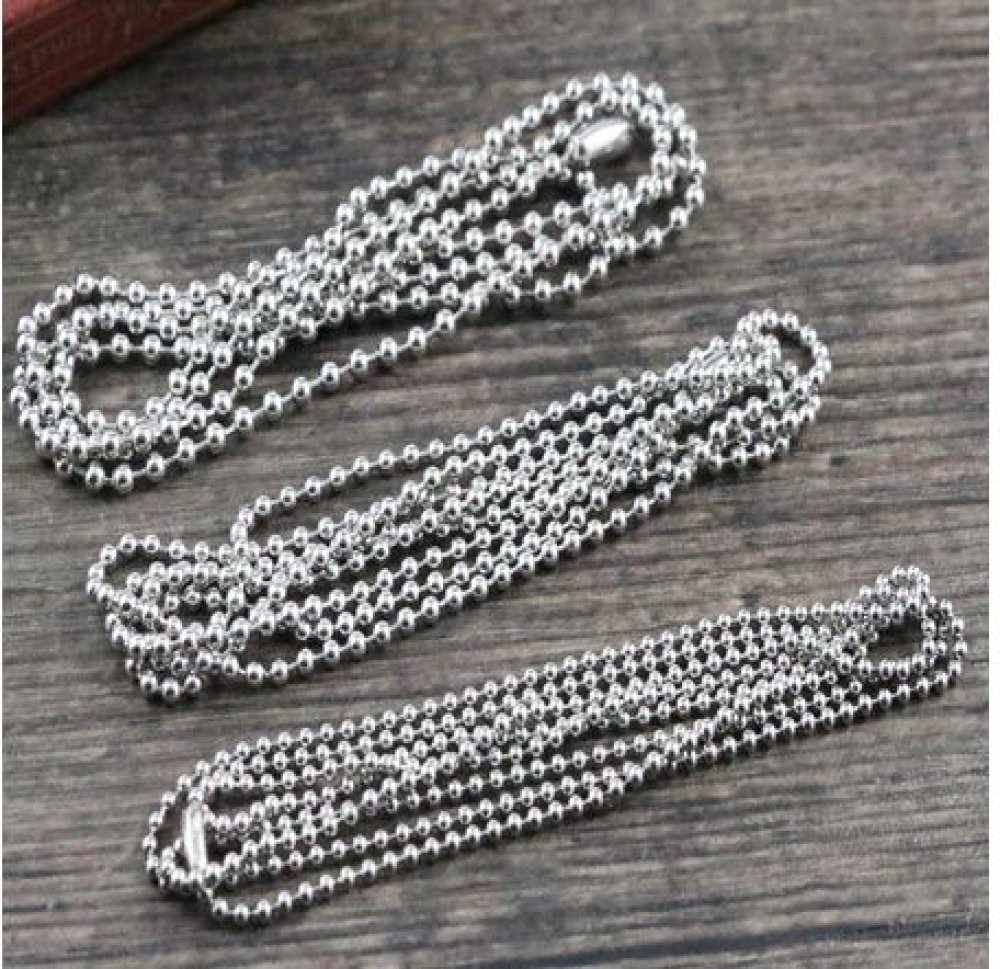 Ketting N°03 kogelketting 304 roestvrij staal 70 cm - 2mm