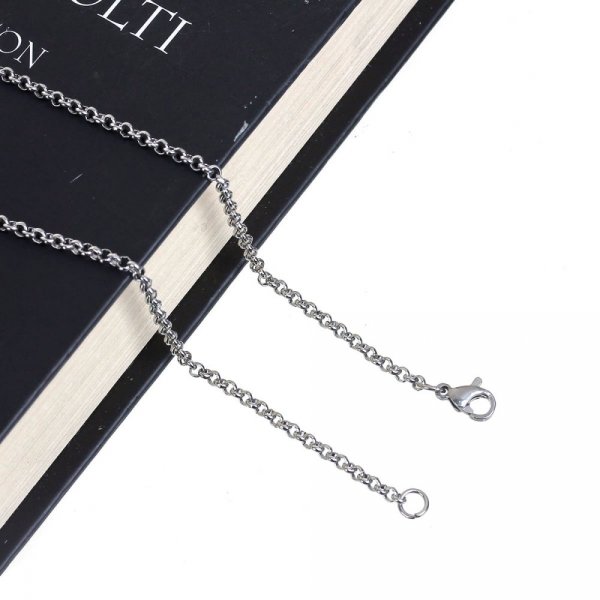 Halsband N&deg;04-02 in roestvrij stalen gaas Jaseron van 51 cm