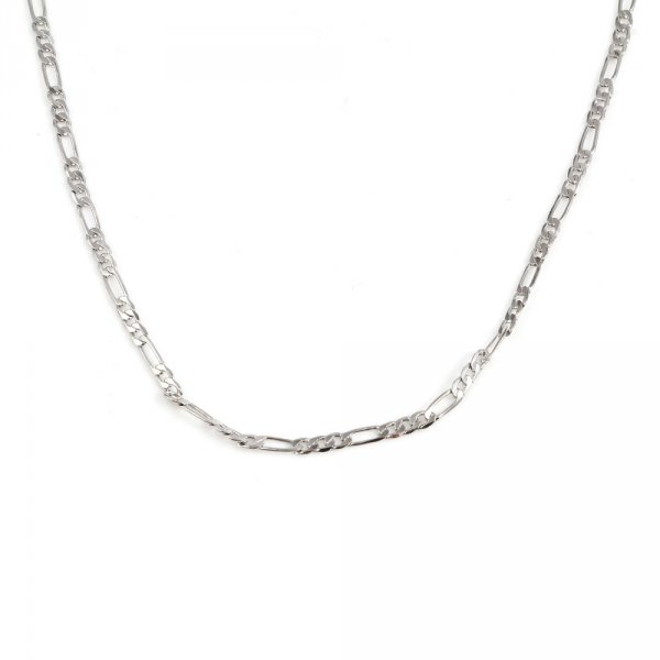 Collier N&deg;04 Plaqu&eacute; Platine 45 cm