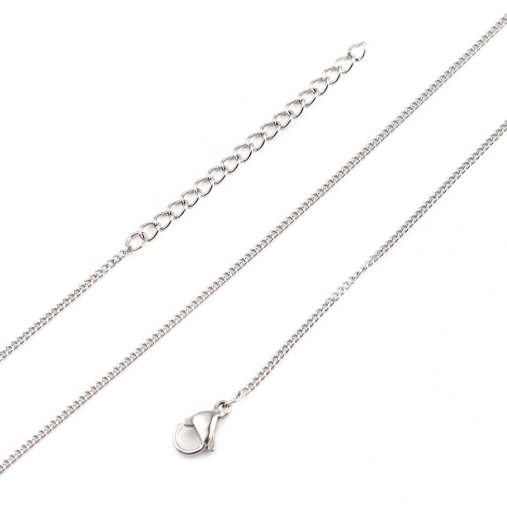 Ketting N°05-02 in roestvrij staal, 45 cm (18") paardengaas