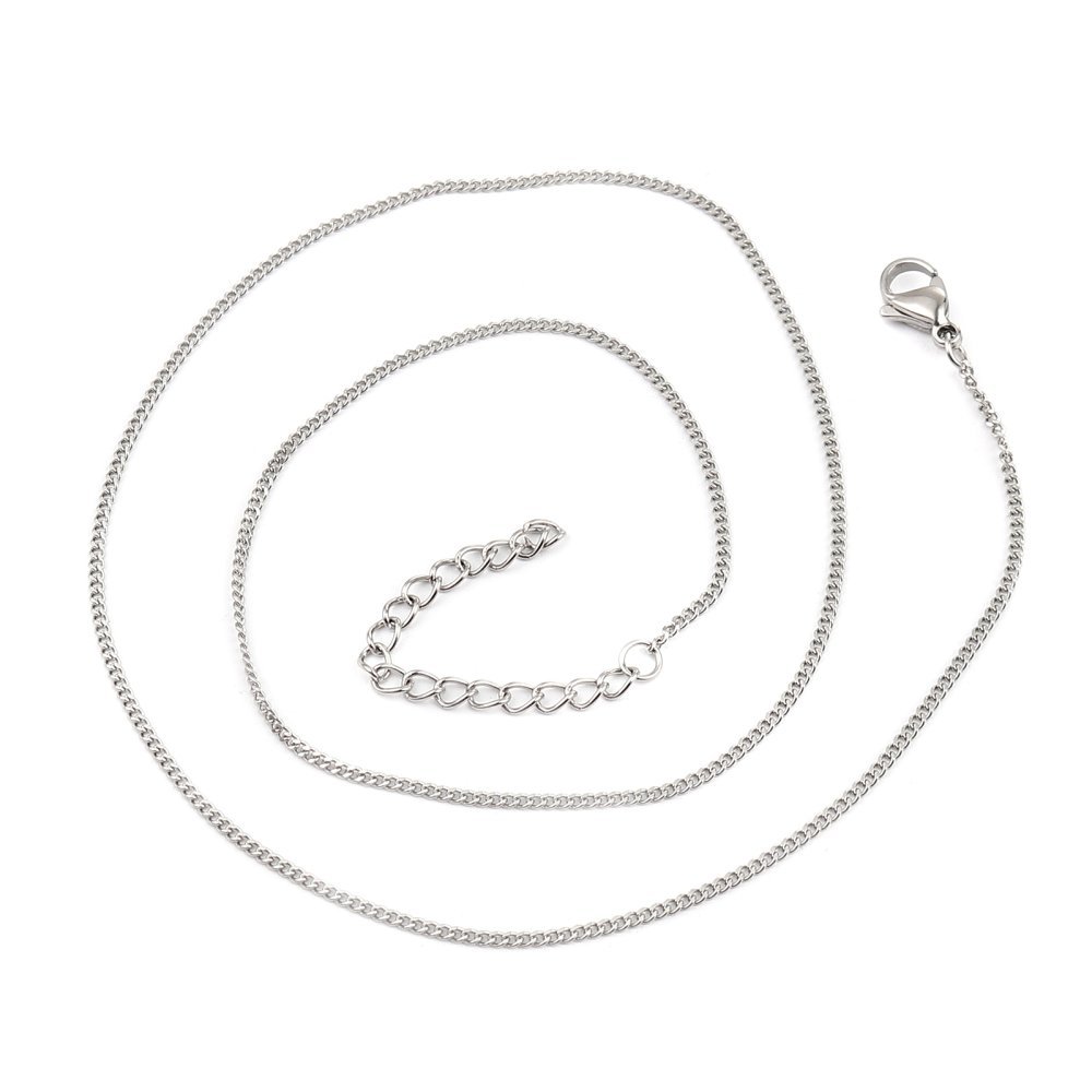 Ketting N°05-02 in roestvrij staal, 45 cm (18") paardengaas
