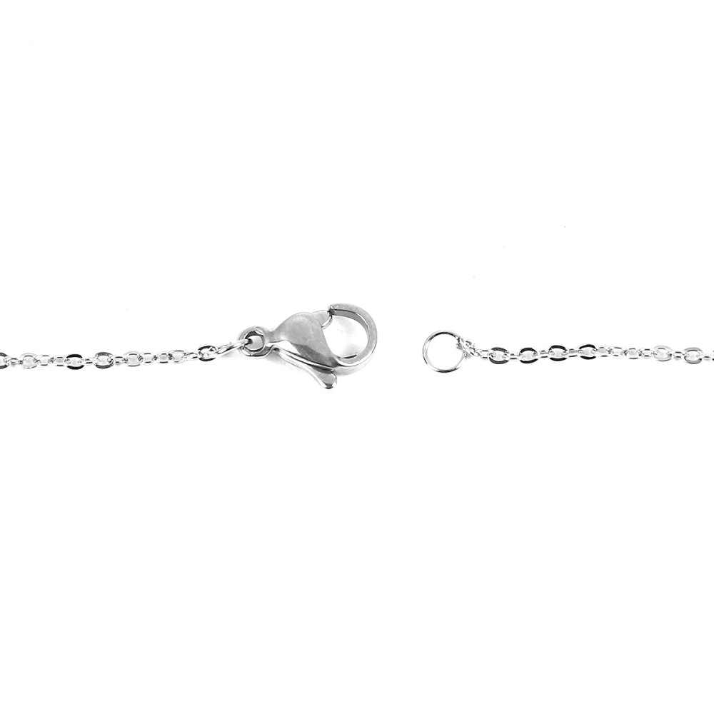 Halsband N°06-00 in roestvrij staal, 46 cm lang