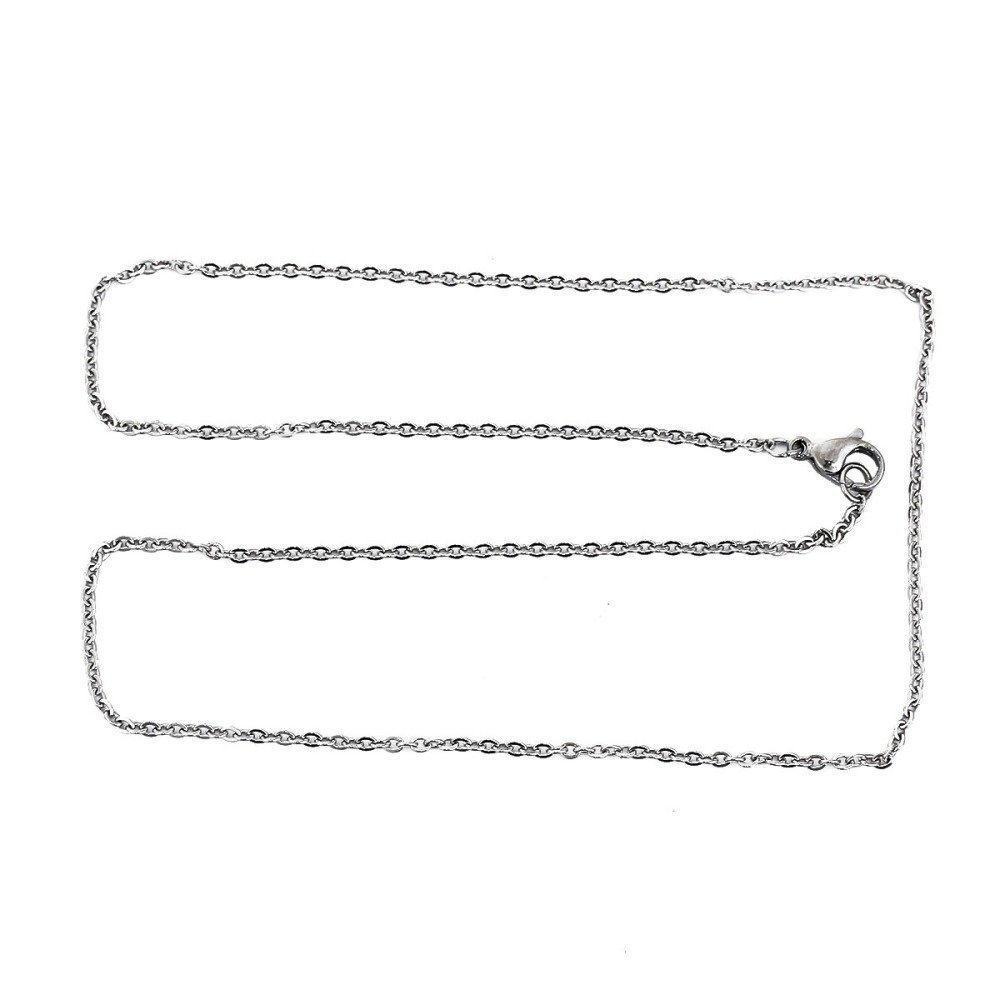 Halsband N°06-01 in roestvrij staal, 45,5 cm