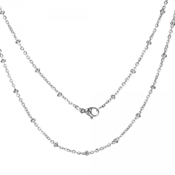 Halsband N&deg;06-02 in roestvrij staal, 50 cm lang