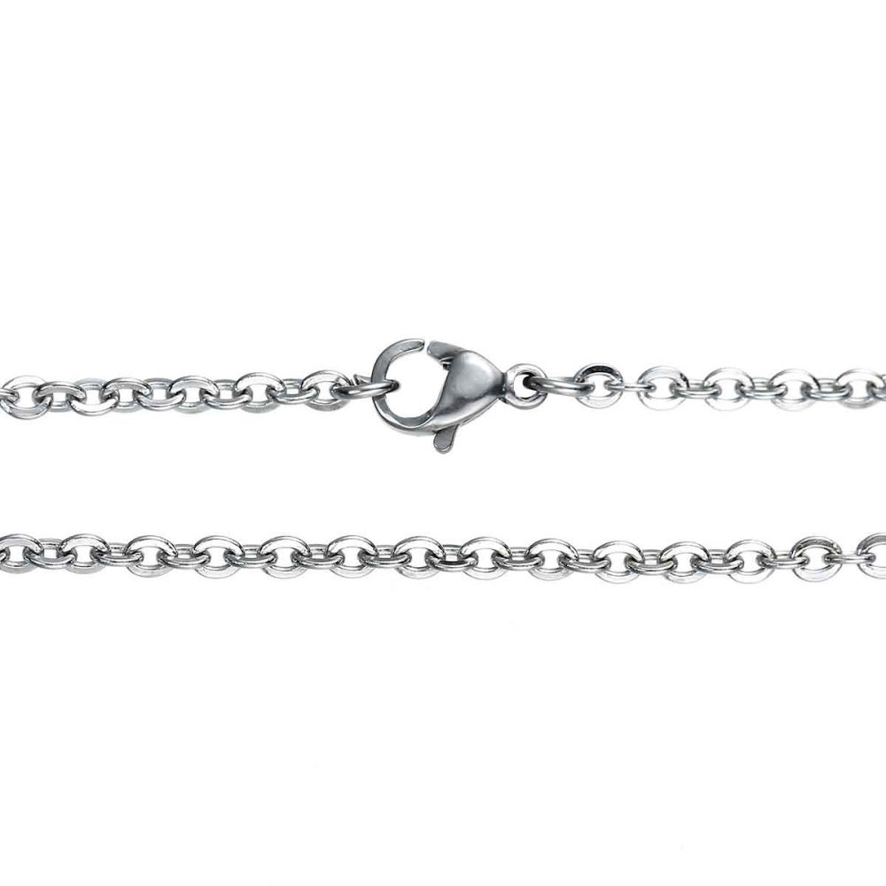 Halsband N°06-03 in roestvrij staal, 50 cm lang