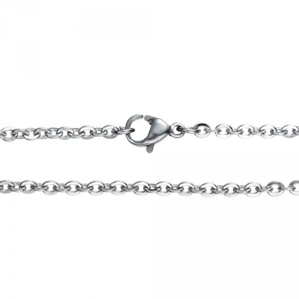 Halsband N&deg;06-03 in roestvrij staal, 50 cm lang