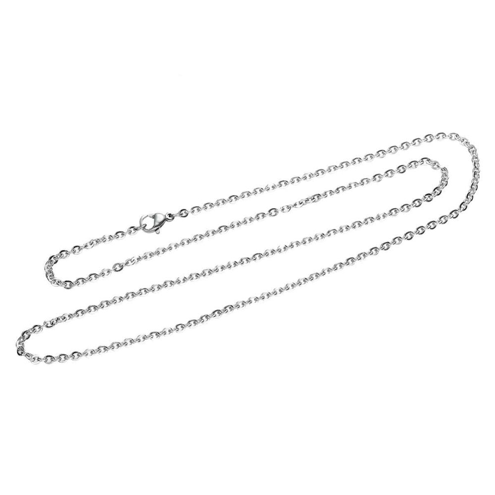 Halsband N°06-03 in roestvrij staal, 50 cm lang