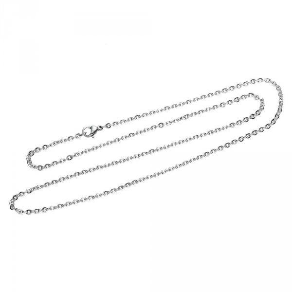 Halsband N&deg;06-03 in roestvrij staal, 50 cm lang