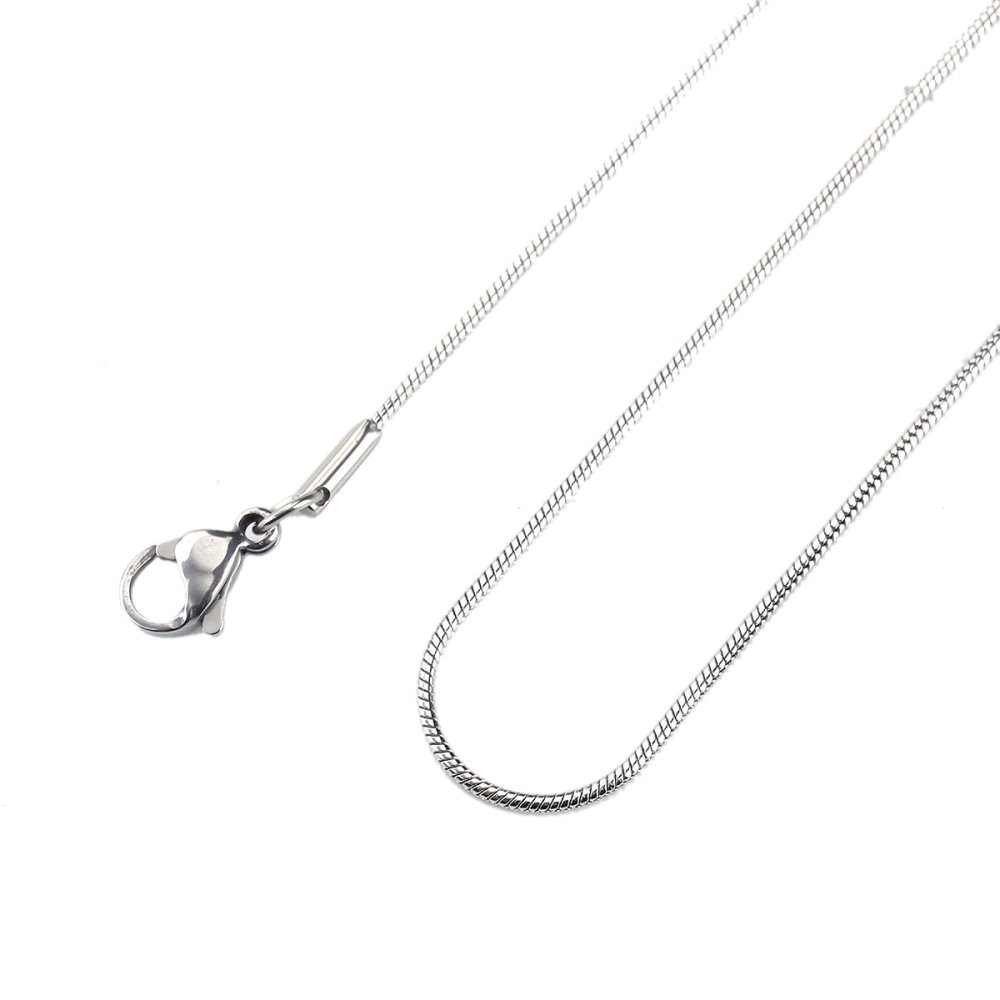 Ketting N°09 in roestvrij staal slangenketting 51 cm