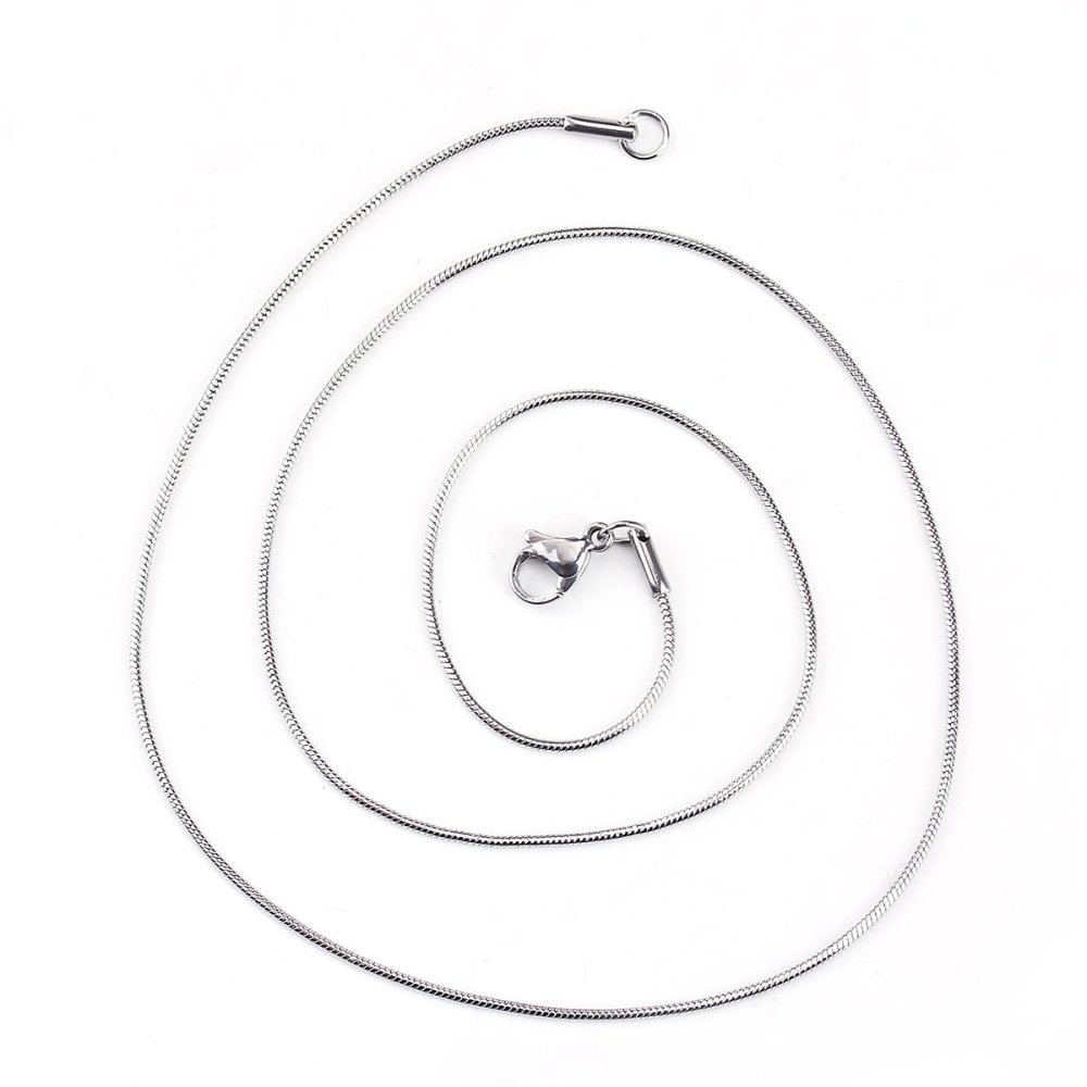 Ketting N°09 in roestvrij staal slangenketting 51 cm