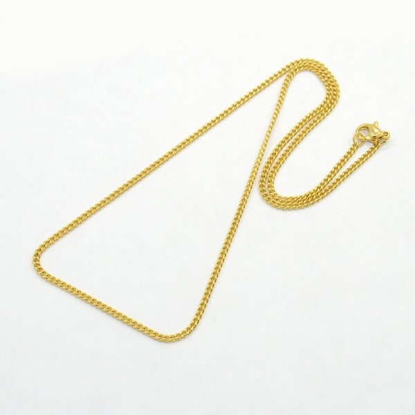 Ketting N&deg;14 in roestvrij staal 50 cm goud