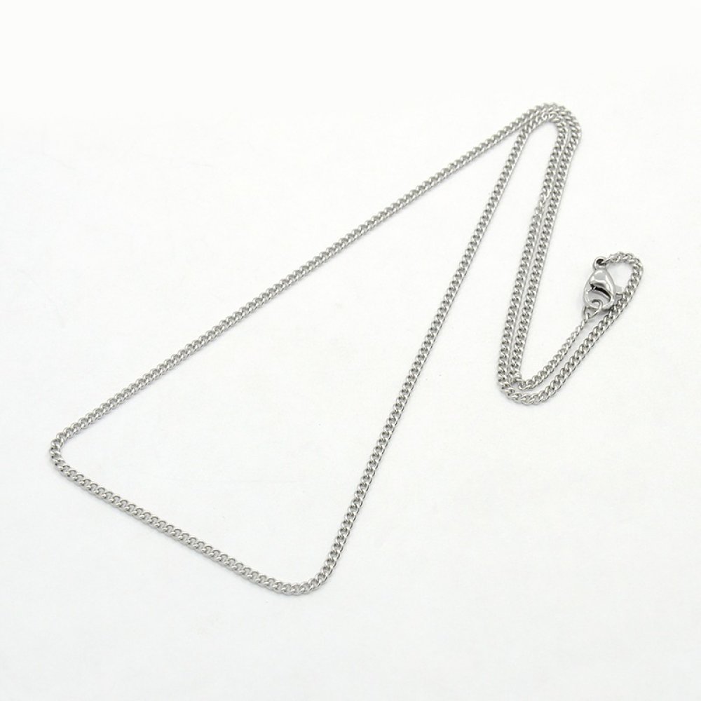 Halsketting N°14 in roestvrij staal 45 cm