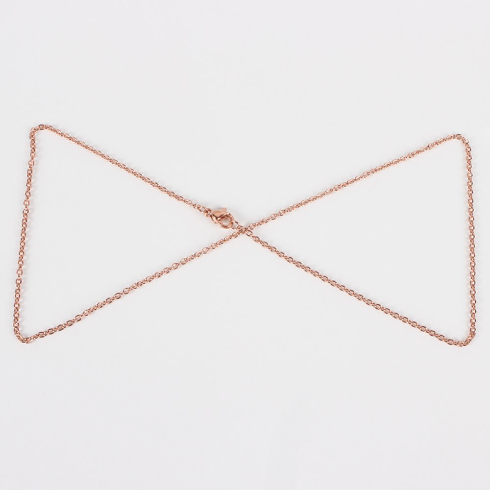 Ketting N°15 in roestvrij staal 45 cm (18.5") Roségoud