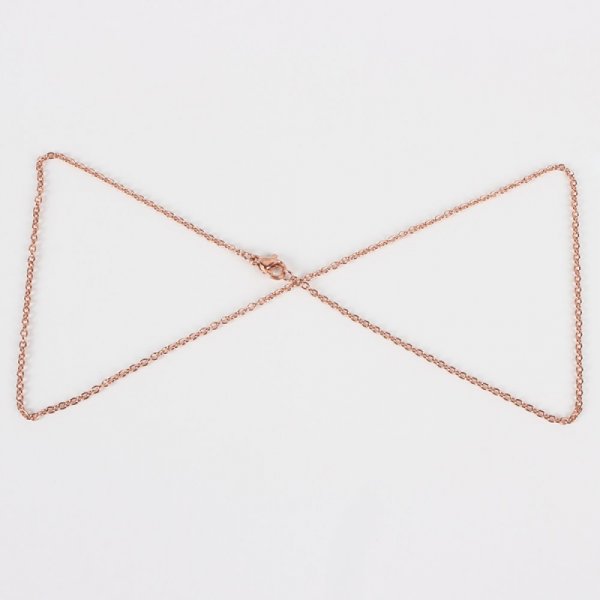 Ketting N&deg;15 in roestvrij staal 45 cm (18.5") Ros&eacute;goud