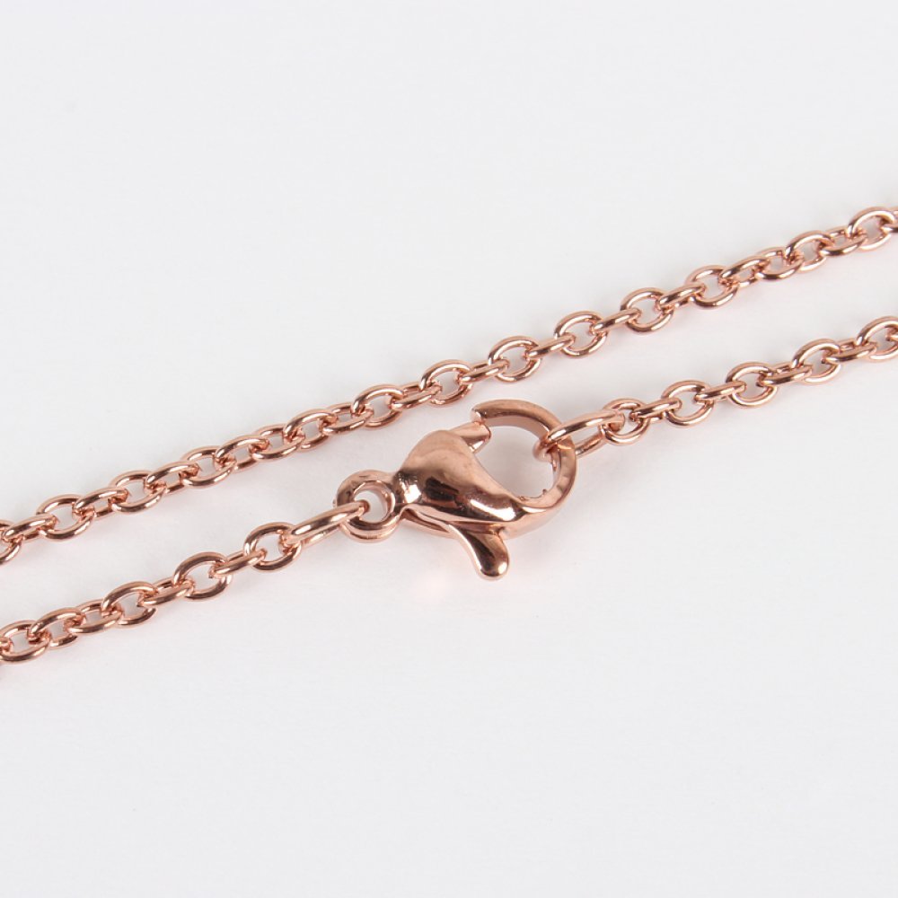 Ketting N°15 in roestvrij staal 45 cm (18.5") Roségoud
