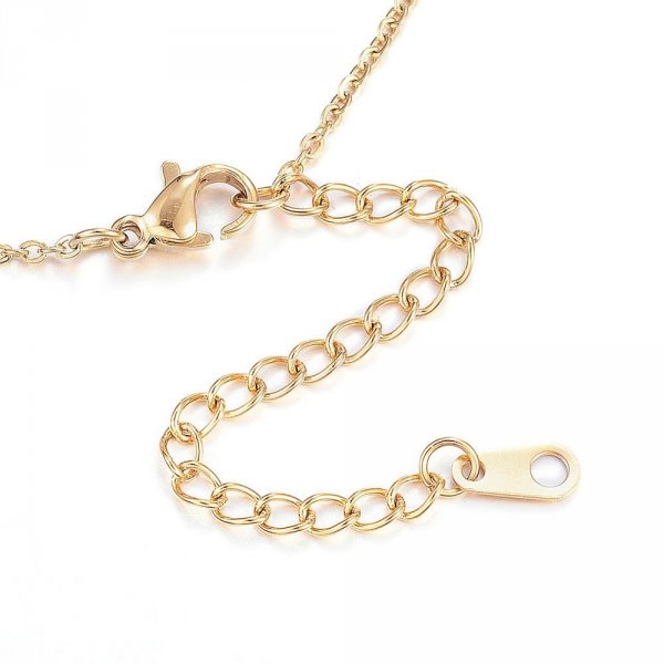 Collier N&deg;18 en acier inoxydable 44 cm Dor&eacute;