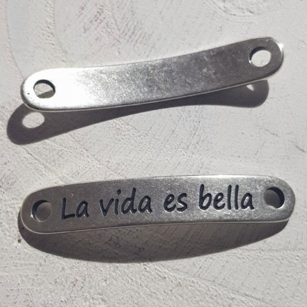 03 mm Zamak connector N&deg;04 Zilver