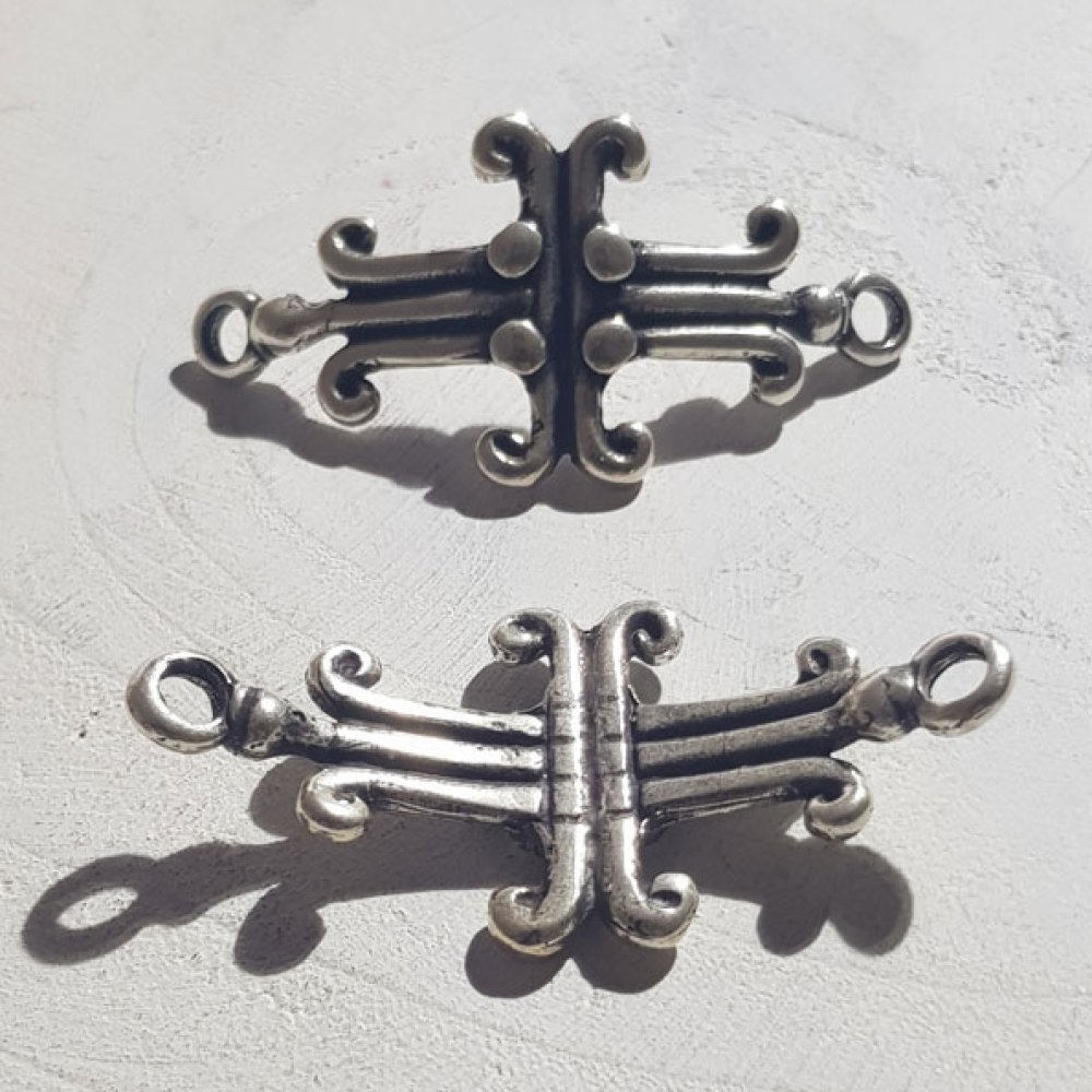 Zamak connector 04 mm N°02 Zilver