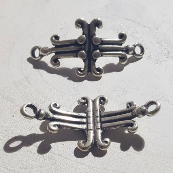 Zamak connector 04 mm N&deg;02 Zilver