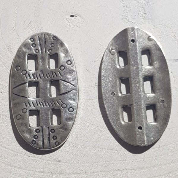 Zamak Oval Connector N&deg;01 Zilver