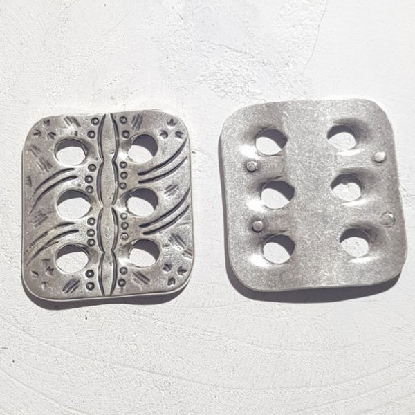 Zamak Rechthoekige Stekker N&deg;01 Zilver