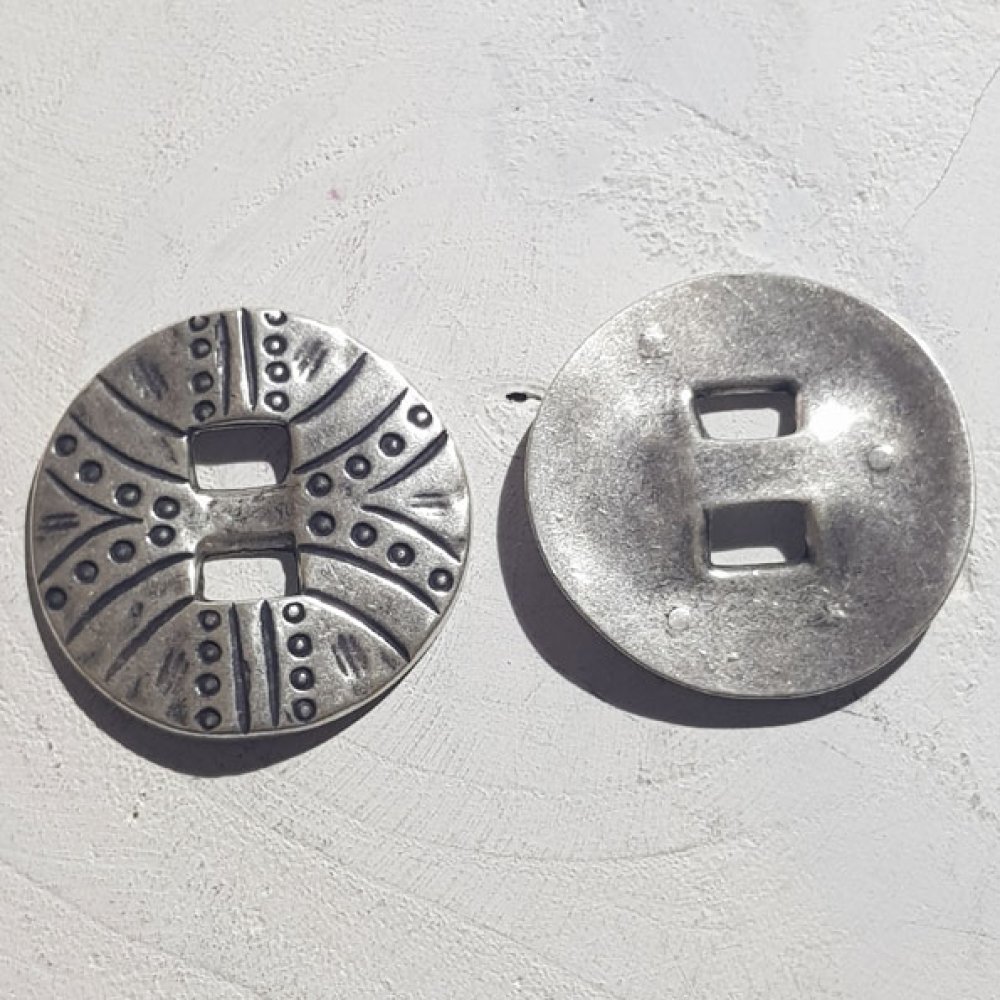 Zamak Ronde Schakelaar N°01 Zilver
